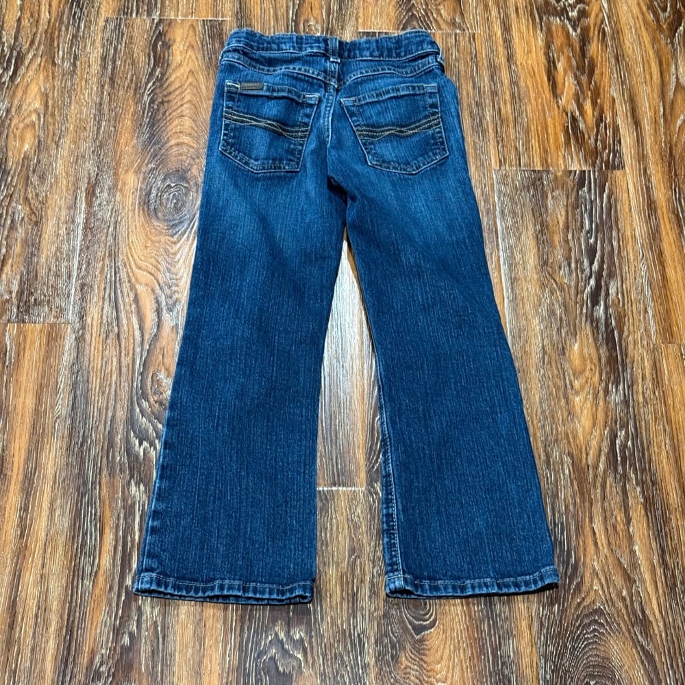 Ariat Boys 7 Relaxed B4 Jeans Kids Blue Medium Wash Bootcut Stretch Denim